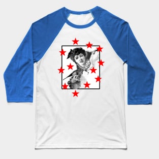 Red stars romantic girl Baseball T-Shirt